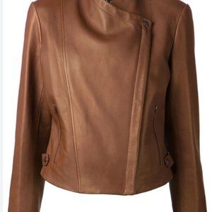 Theory Phelan brown leather jacket - small